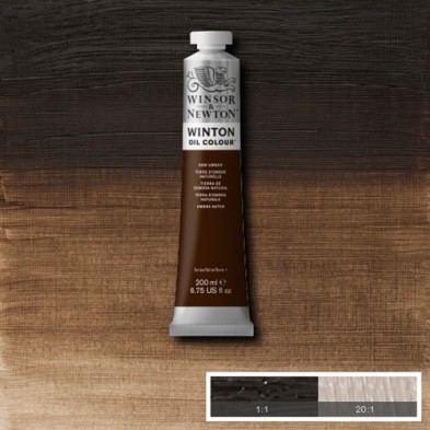Materiais Belas Artes - Oleo Winton W&N, Sombra Natural, 200 ml. | totenart.com