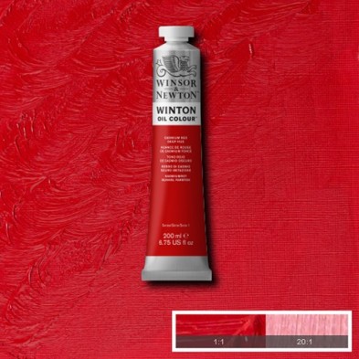 Materiais Belas Artes - Oleo Winton W&N, Tono Vermelho Cádmio Escuro, 200 ml. | totenart.com