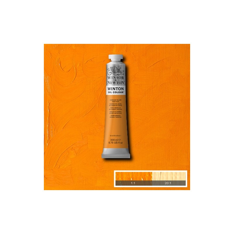 Materiais Belas Artes - Oleo Winton W&N, \nCádmio Tono Amarelo Escuro, 200 ml. | totenart.com