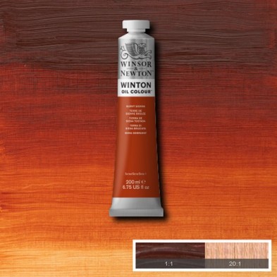 Materiais Belas Artes - Oleo Winton W&N, Tierra Siena Queimada, 200 ml. | totenart.com