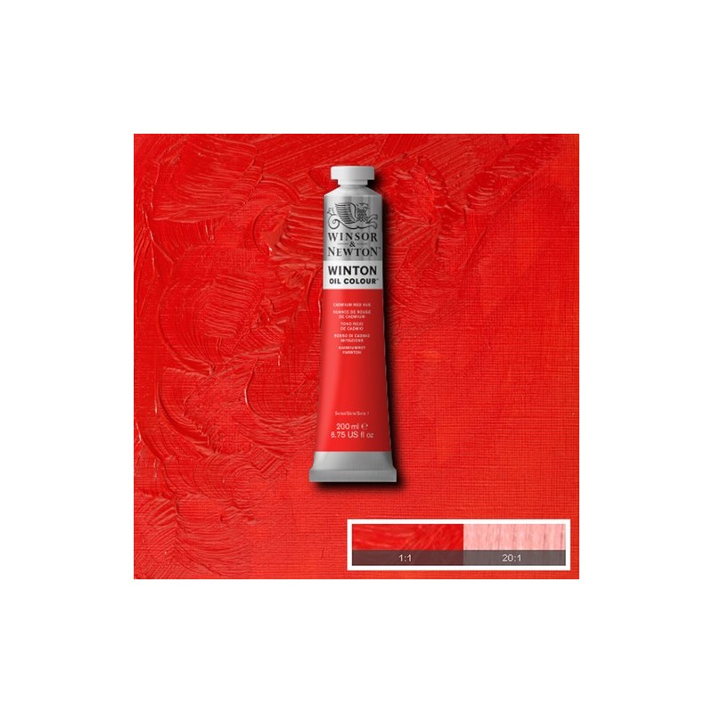 Materiais Belas Artes - Oleo Winton W&N, Tono Vermelho de Cadmio, 200 ml. | totenart.com
