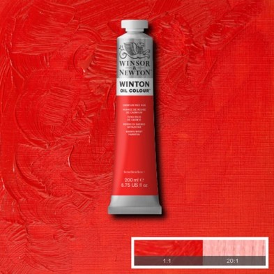 Materiais Belas Artes - Oleo Winton W&N, Tono Vermelho de Cadmio, 200 ml. | totenart.com