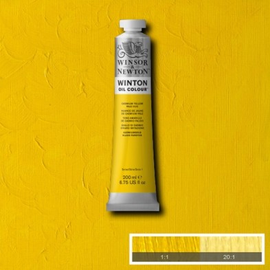 Materiais Belas Artes - Oleo Winton W&N, Tono Amarelo de Cadmio palido, 200 ml. | totenart.com