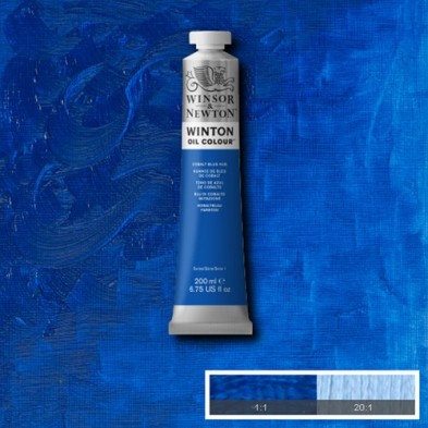 Materiais Belas Artes - Oleo Winton W&N, Tono Azul Cobalto, 200 ml. | totenart.com
