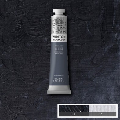Materiais Belas Artes - Oleo Winton W&N, Cinza Payne, 200 ml. | totenart.com