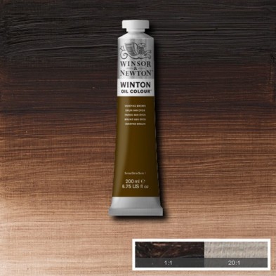 Materiais Belas Artes - Oleo Winton W&N, \nCastanho Van Dyck, 200 ml. | totenart.com