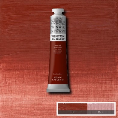 Materiais Belas Artes - Oleo Winton W&N, Vermelho indiano\n, 200 ml. | totenart.com