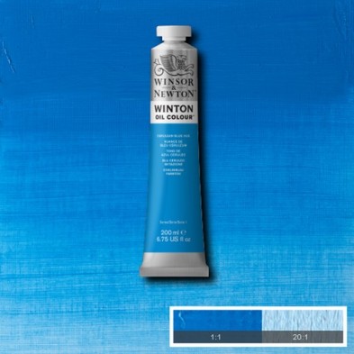 Materiais Belas Artes - Oleo Winton W&N, Tono Azul ceruleo, 200 ml. | totenart.com