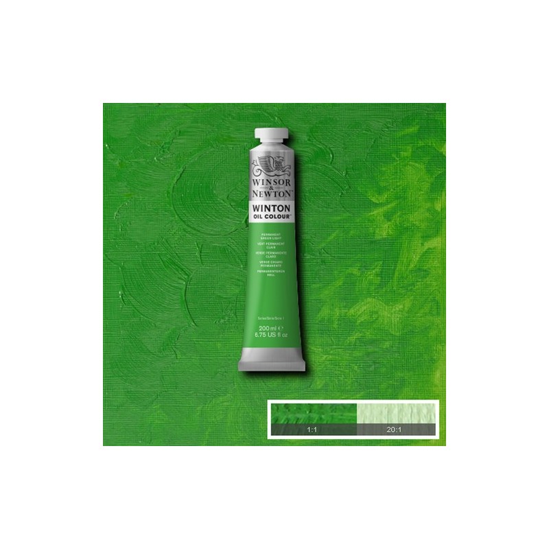 Materiais Belas Artes - Oleo Winton W&N, Verde Claro Permanente, 200 ml. | totenart.com