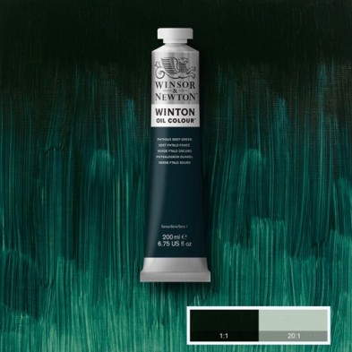 Materiais Belas Artes - Oleo Winton W&N, \nEscuro Verde Fthalo, 200 ml. | totenart.com