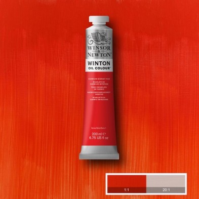 Materiais Belas Artes - Oleo Winton W&N, Tono Escarlate Cadmio, 200 ml. | totenart.com