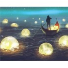Materiais Belas Artes - Caixa kit pintura por números \"Lumières sur le Lac\", 40x50cm, Figured\'Art | totenart.com