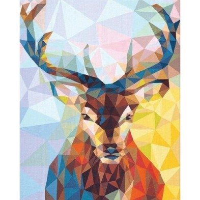 Materiais Belas Artes - Caixa kit pintura por números \"Renne Moderne\", 40x50cm, Figured\'Art | totenart.com