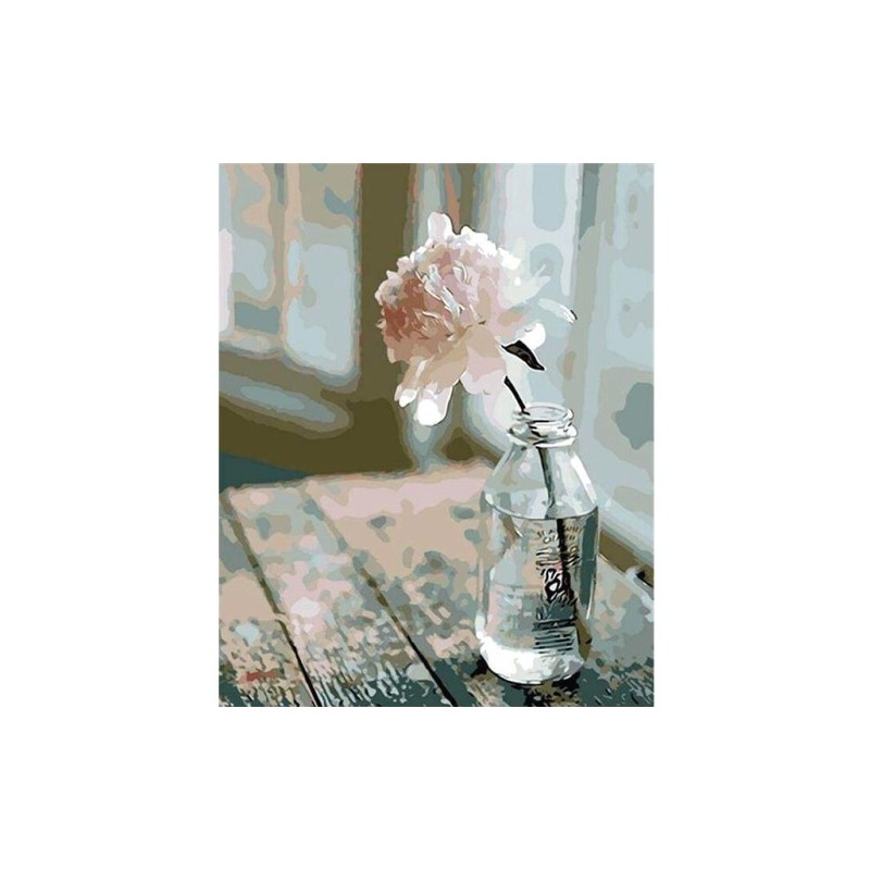 Materiais Belas Artes - Caixa kit pintura por números \"Fleur Blanche\", 40x50cm, Figured\'Art | totenart.com