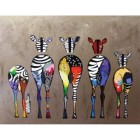 Materiais Belas Artes - Caixa kit pintura por números \"Zèbres de dos\", 40x50cm, Figured\'Art | totenart.com