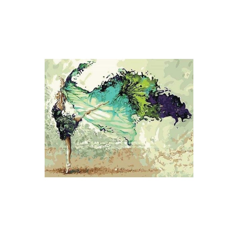 Materiais Belas Artes - Caixa kit pintura por números \"Ballerine Moderne\", 40x50cm, Figured\'Art | totenart.com