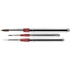 Materiais Belas Artes - Bolsa com 3 escovas de viagem vermelho Escoda | totenart.com