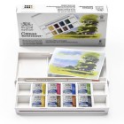 Materiais Belas Artes - Caixa 8 aquarelas Cotman 1/2 godet e pincel Winsor & Newton, Paisagem | totenart.com\n