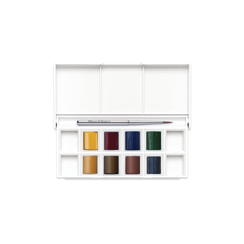 Materiais Belas Artes - Caixa 8 aquarelas Cotman 1/2 godet e pincel Winsor & Newton, Paisagem | totenart.com\n