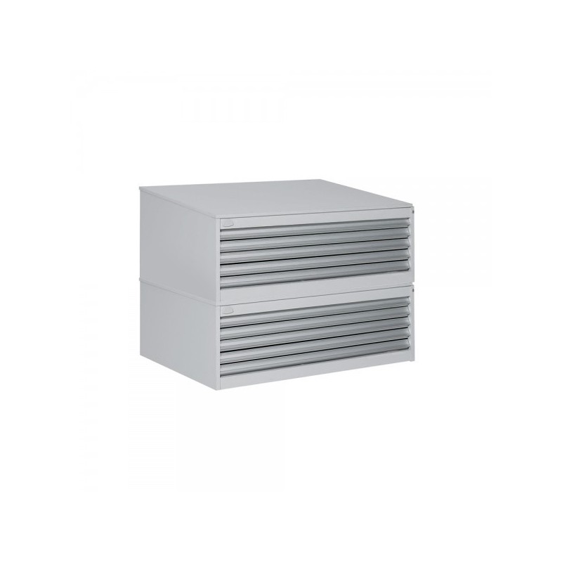 Materiais Belas Artes - Arquivo horizontal de melamina 10 gavetas, A-0 PLUS | totenart.com