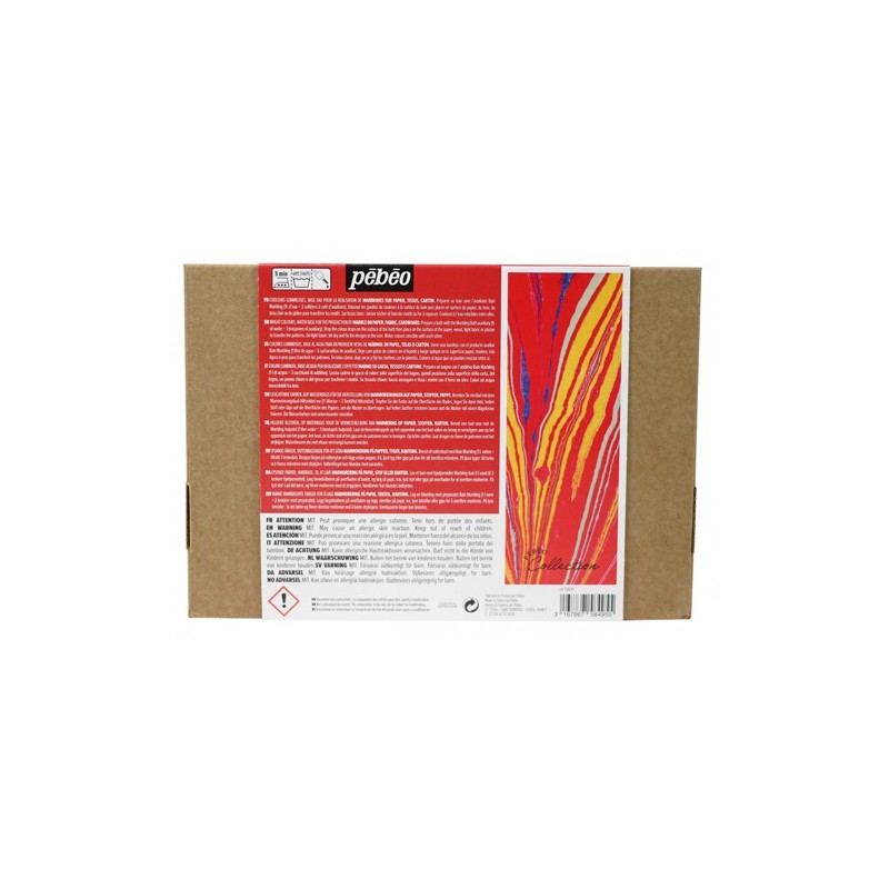 Materiais Belas Artes - Caixa Coleção Marmoreio 10x45 ml. Pebeo | totenart.com