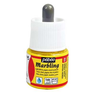 Materiais Belas Artes - Marmoreio Amarelo Limão 45 ml. Pebeo | totenart.com