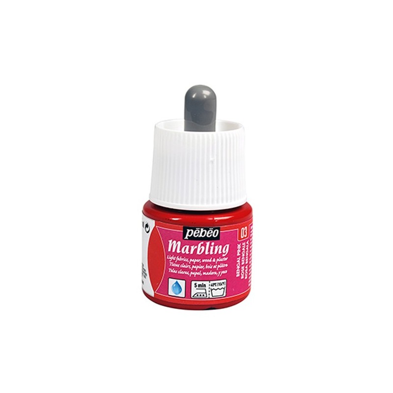 Materiais Belas Artes - Marmoreio Rosa Bengala 45 ml. Pebeo | totenart.com