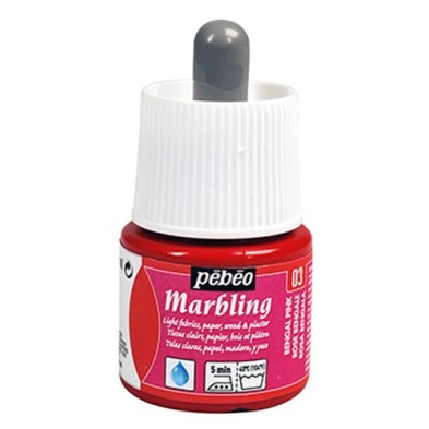 Materiais Belas Artes - Marmoreio Rosa Bengala 45 ml. Pebeo | totenart.com