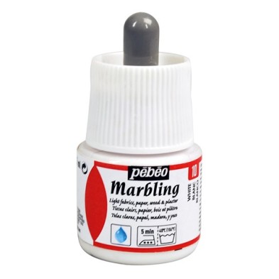 Materiais Belas Artes - Marmoreio Branco 45 ml. Pebeo | totenart.com