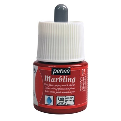 Materiais Belas Artes - Marmoreio Vermelhão 45 ml. Pebeo | totenart.com