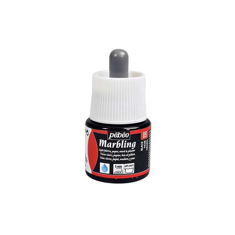 Materiais Belas Artes - Marmoreio Preto 45 ml. Pebeo | totenart.com