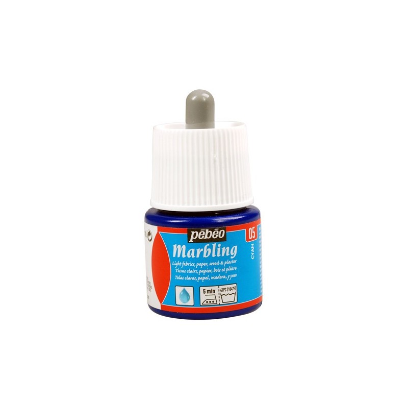 Materiais Belas Artes - Marmoreio Ciano 45 ml. Pebeo | totenart.com