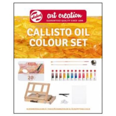 Materiais Belas Artes - Conjunto Callisto Óleo Art Creation 12 cores (12 ml) + Caixa Cavalete | totenart.com