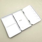 Materiais Belas Artes - Caixa de metal para 12 godês (24 meios godets), VAZIO, sem grade, Preto, White Nights | totenart.com