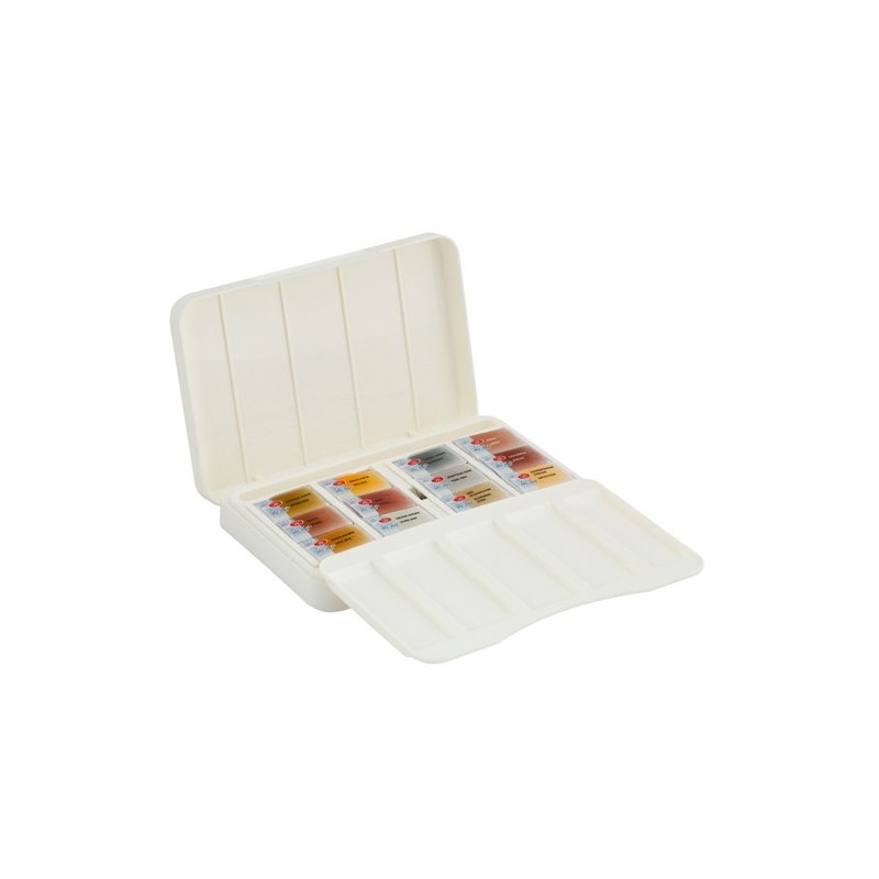 Materiais Belas Artes - Conjunto EDIÇÃO LIMITADA de 12 godetes \"Metálico e pastéis\", caixa de plástico, White Nights | totenar