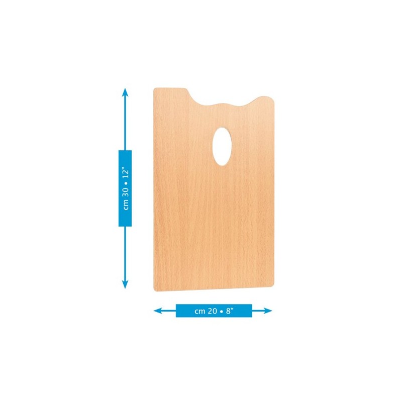 Materiais Belas Artes - Pá de madeira retangular Mabef, 20x30 cm. | totenart.com