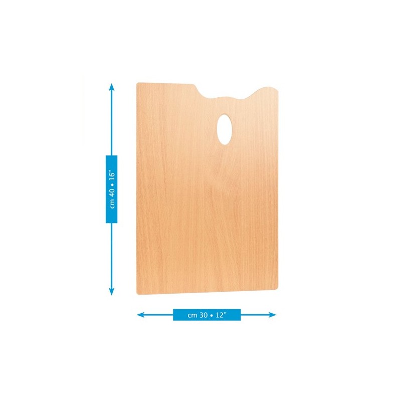 Materiais Belas Artes - Pá de madeira retangular Mabef, 30x40 cm. | totenart.com