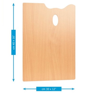 Materiais Belas Artes - Pá de madeira retangular Mabef, 30x40 cm. | totenart.com