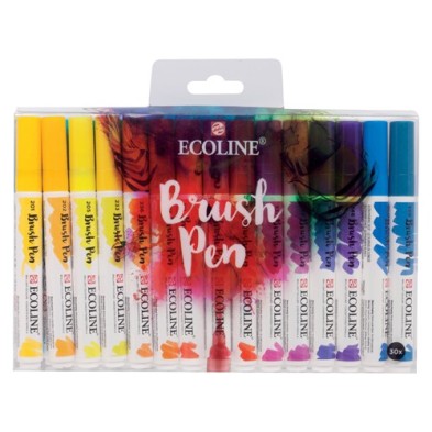 Materiais Belas Artes - Set Marcador Aquarela Ecoline Brush Pen 30 ud | totenart.com