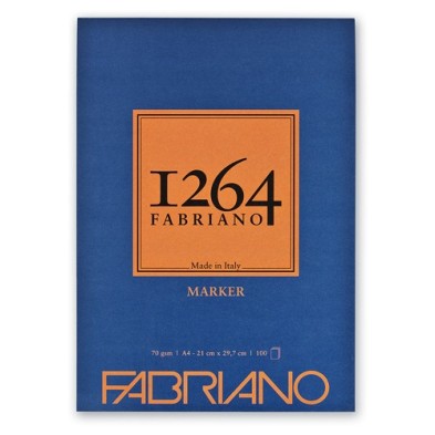 Materiais Belas Artes - Bloco Fabriano 1264 marker 70 gr, 29,7x42cm (A3), 100 f. | totenart.com