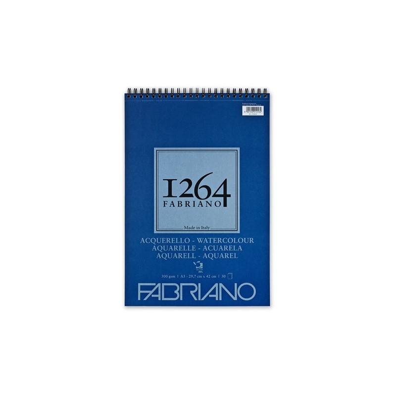 Materiais Belas Artes - Bloco Fabriano 1264 Aquarela 300 gr, 14,8x21cm (A5), 20 f. | totenart.com