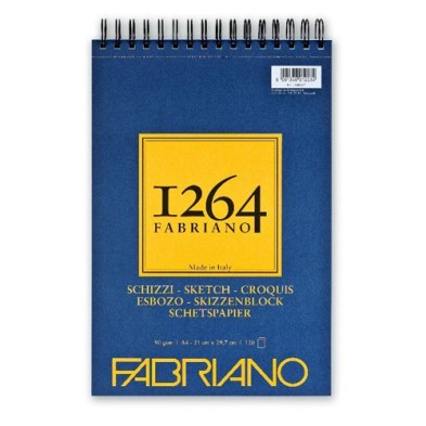 Materiais Belas Artes - Bloco Fabriano 1264 Sketch 90 gr, 14,8x21cm (A5), 60 f. | totenart.com
