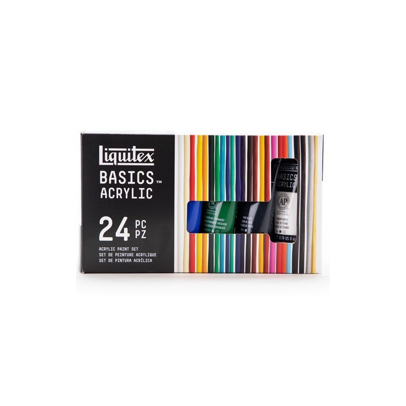 Materiais Belas Artes - Acrilico Liquitex Basics, caixa cartao 24 col, 22 ml. | totenart.com