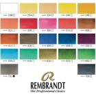 Materiais Belas Artes - Caixa madeira Traditional P 24 pastilhas aquarelas Rembrandt | totenart.com