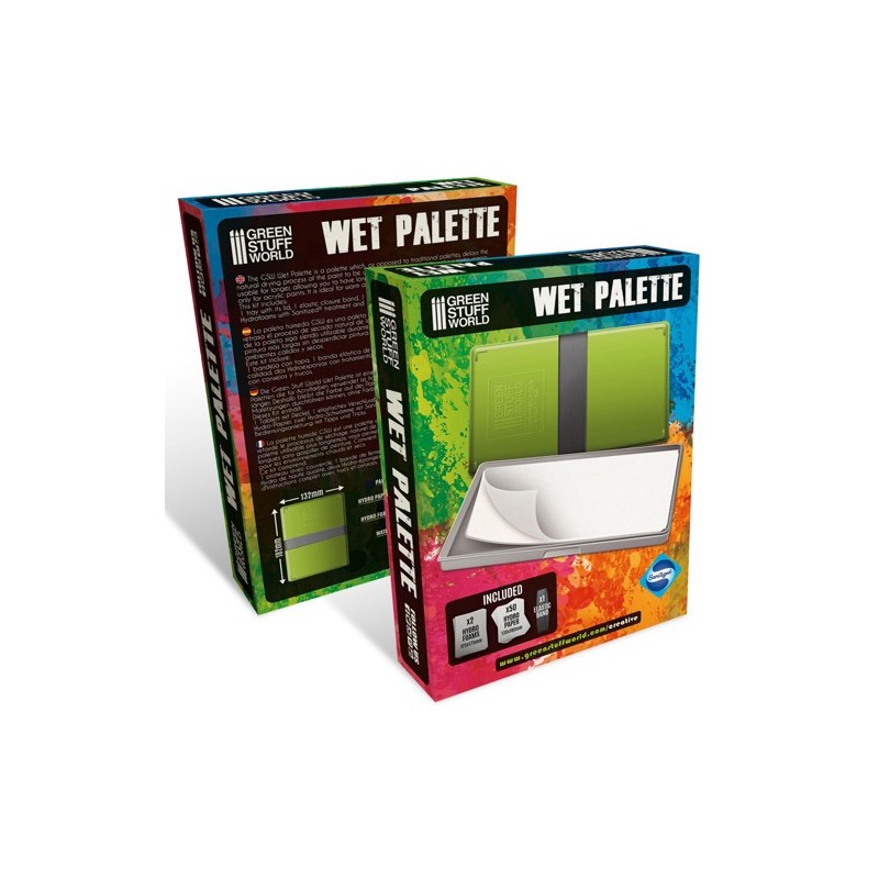 Materiais Belas Artes - Paleta molhada com tampa, 50 folhas, Green Stuff World (18,2 x 13,2 cm) | totenart.com