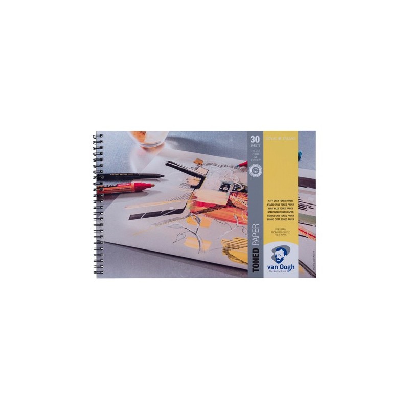 Materiais Belas Artes - Bloco Toned Paper Van Gogh Cidade Cinza, 30 folhas, 120 gr (A4) | totenart.com