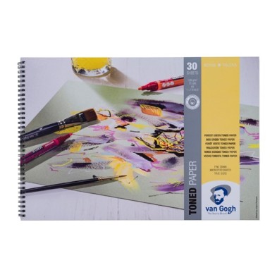 Materiais Belas Artes - Bloco Toned Paper Van Gogh Floresta Verde, 30 folhas, 120 gr (A3) | totenart.com