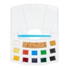 Materiais Belas Artes - Caixa com 12 aquarelas Van Gogh 1/2 godet e pincel | totenart.com