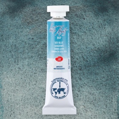 Materiais Belas Artes - Aquarelas White Nights no tubo 10 ml. Sky-Blue Shadows 557 | totenart.com