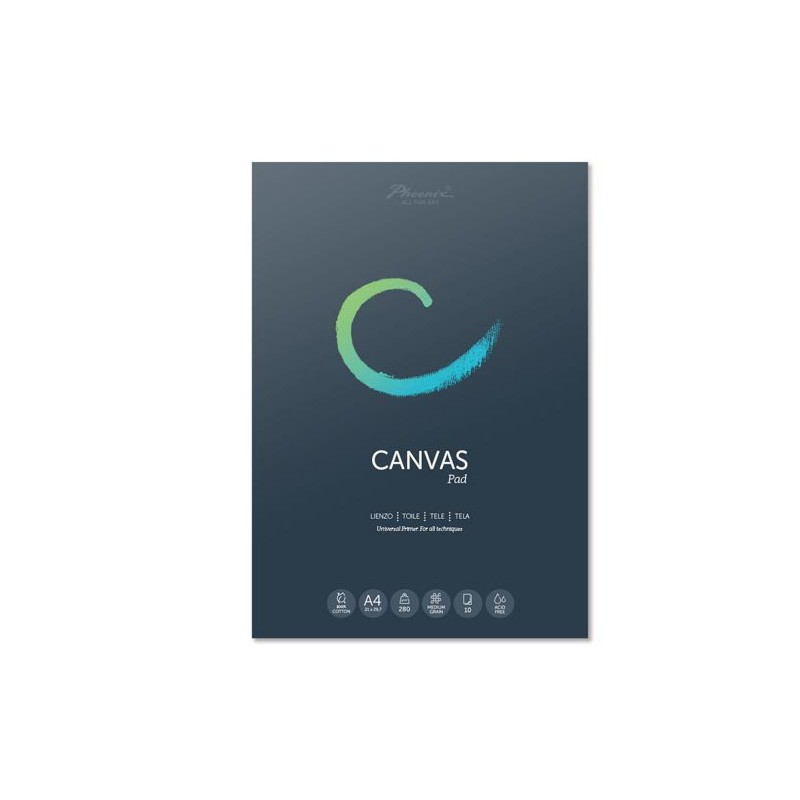 Materiais Belas Artes - Bloco Canvas Pad, grão médio, A3 280 gr. 10 f. Phoenix | totenart.com